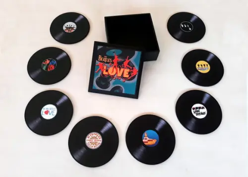 Porta Copos Vinil Beatle s Love