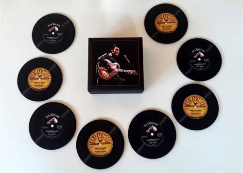 Porta Copos Vinil Single Elvis