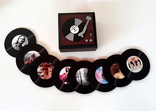 Porta Copos Vinil Single Taylor Swift Capas