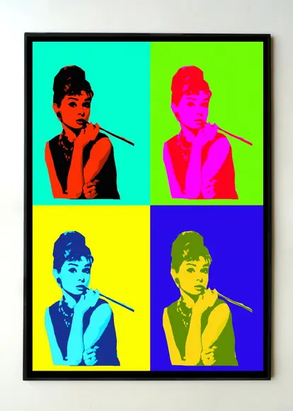 Quadro Audrey Hepburn Pop Art