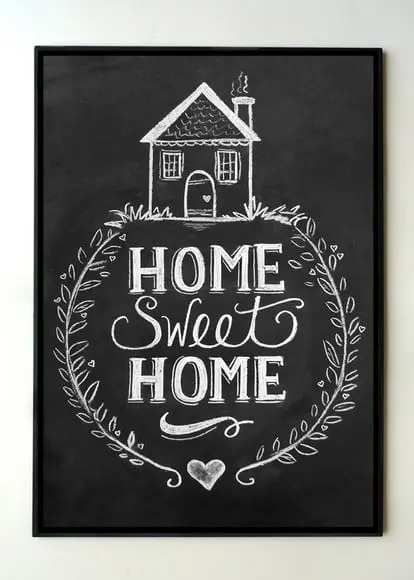 Quadro Chalkboard Home Sweet Home