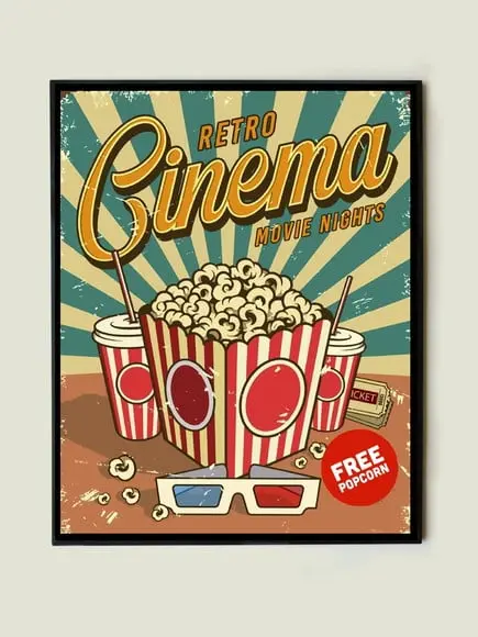 Quadro Cinema Retro