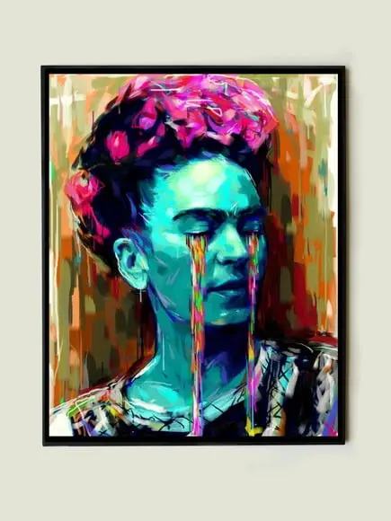 Quadro Frida Kahlo (chorando)