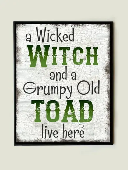 Quadro frase Wicked Witch