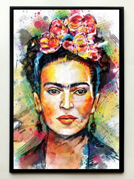 Quadro Frida (aquarela)