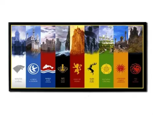 Quadro Game of Thrones (Casas)