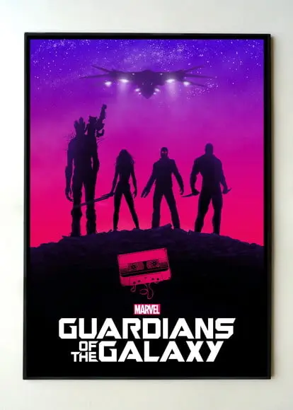Quadro Guardiões da Galaxia Minimalista 02