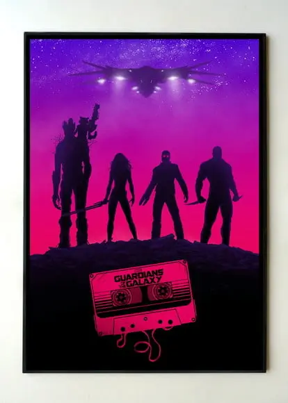 Quadro Guardiões da Galaxia Minimalista 01