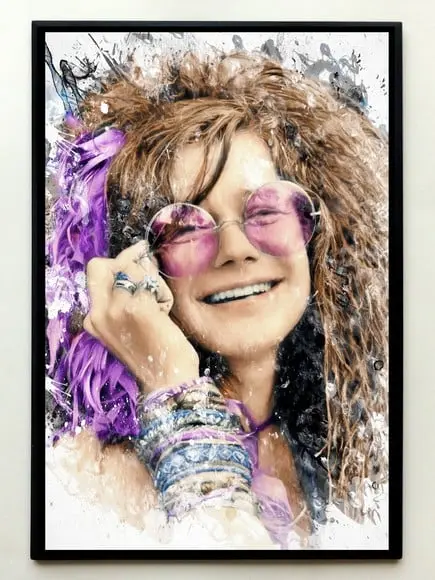 Quadro Janis Joplin Colorido