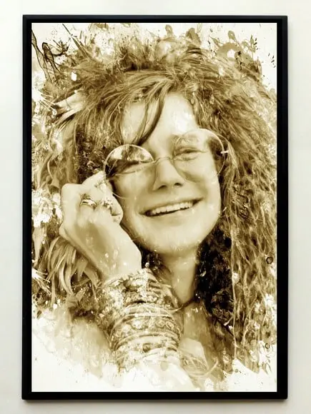Quadro Janis Joplin Sépia