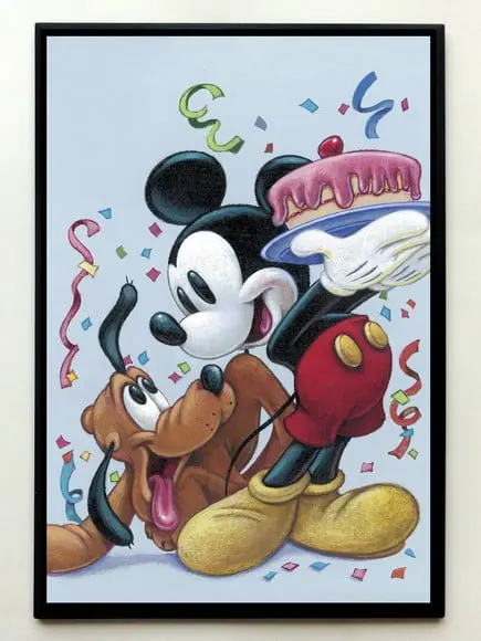 Quadro Mickey e Pluto Aniversário