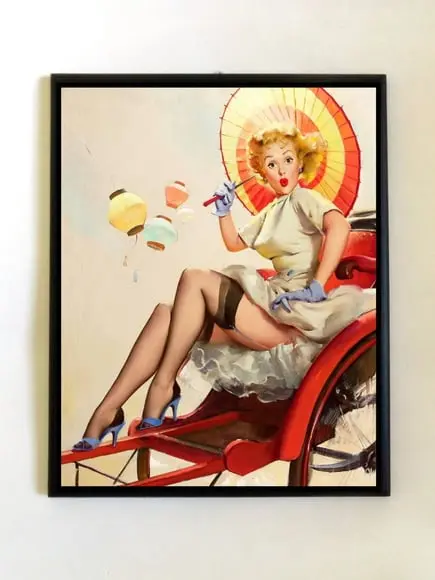 Quadro Pinup Sombrinha