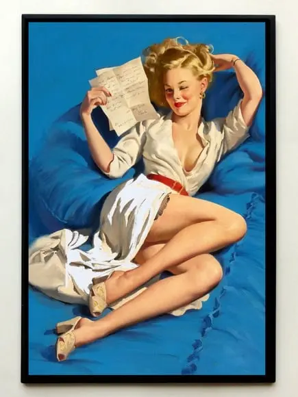 Quadro Pinup -cama