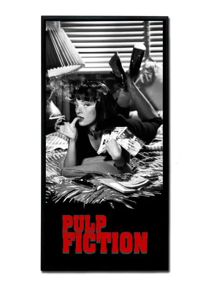 Quadro Pulp Fiction Preto E Branco