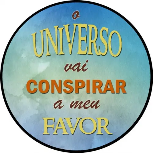 Quadro redondo frase Universo