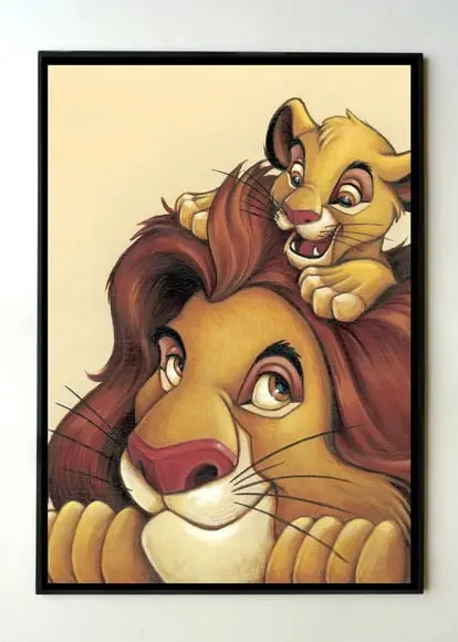 Quadro Rei Leão (Mufasa e Simba)