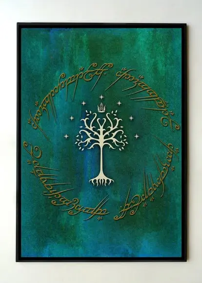 Quadro Senhor dos Anéis Árvore branca