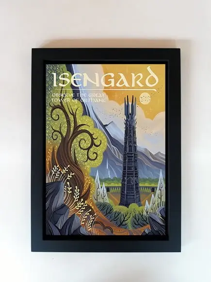 Quadro Senhor dos Anéis Terra Média Isengard