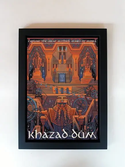 Quadro Senhor dos Anéis Terra Média Khazad-dum