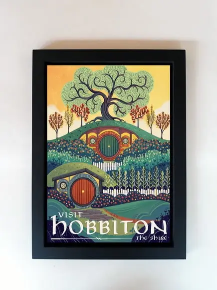 Quadro Senhor dos Anéis Terra Média Hobbiton