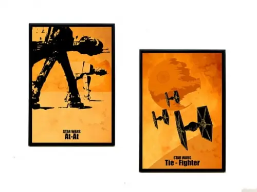 Quadros Star Wars (At-At & Tie-Fighter)