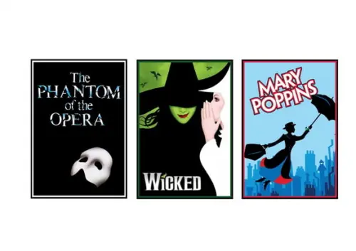 Trio de Placas Decorativas Broadway