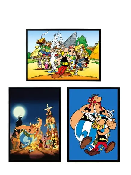 Trio de Quadros Asterix