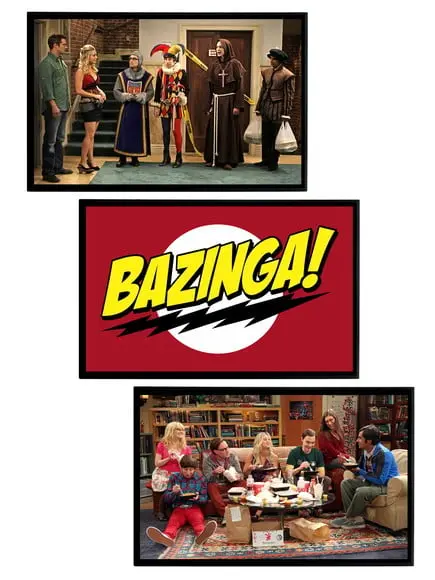 Trio de quadros Big Bang Theory