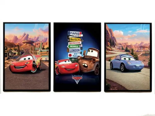 Trio de Quadros Carros