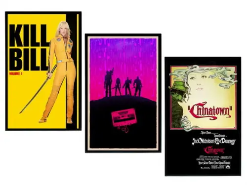 Trio de Quadros Cinema