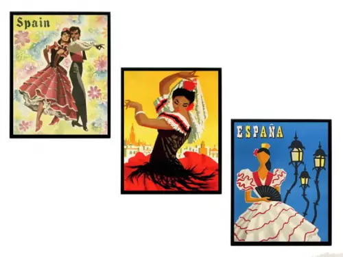 Trio de Quadros Espanholas