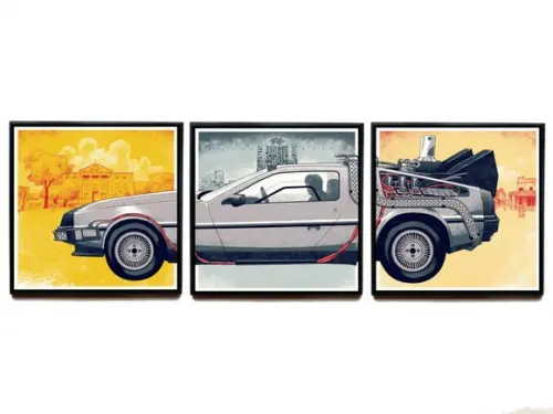 Trio de Quadros de Lorean