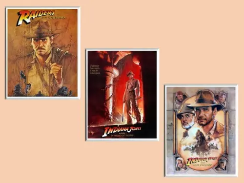 Trio de Quadros Indiana Jones