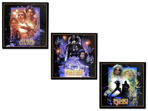 Trio de Quadros Star Wars Trilogia Clássica