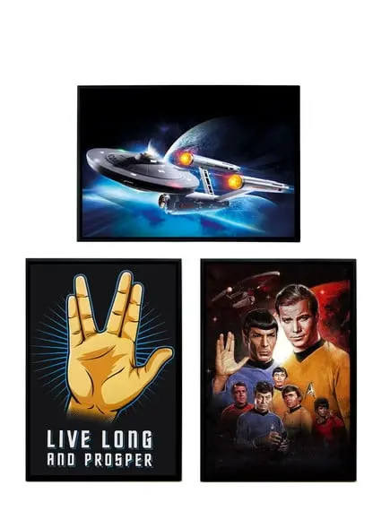 Trio de Quadros Startrek