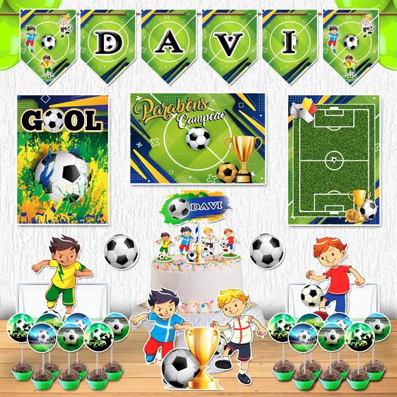 Festa Futebol Copa Brasil Kit Festinha em Casa