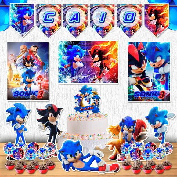 Festa Sonic 3 Festa em Casa Decoração
