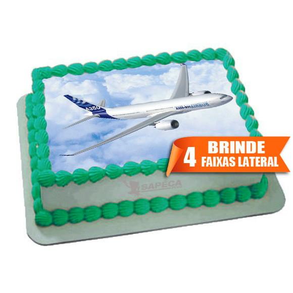 Papel arroz Avião aeronave para Bolo + Brinde