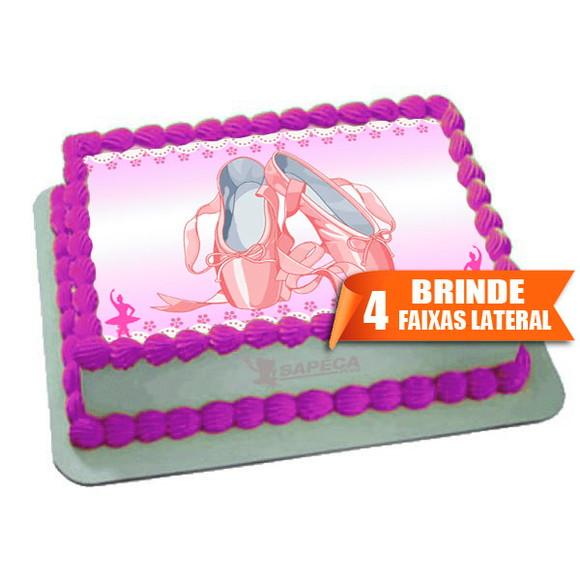 Papel arroz Bailarina Sapatilha + Brinde Faixas Laterais