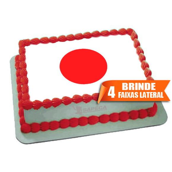 Papel arroz Bandeira Japão + Brinde Faixas Laterais