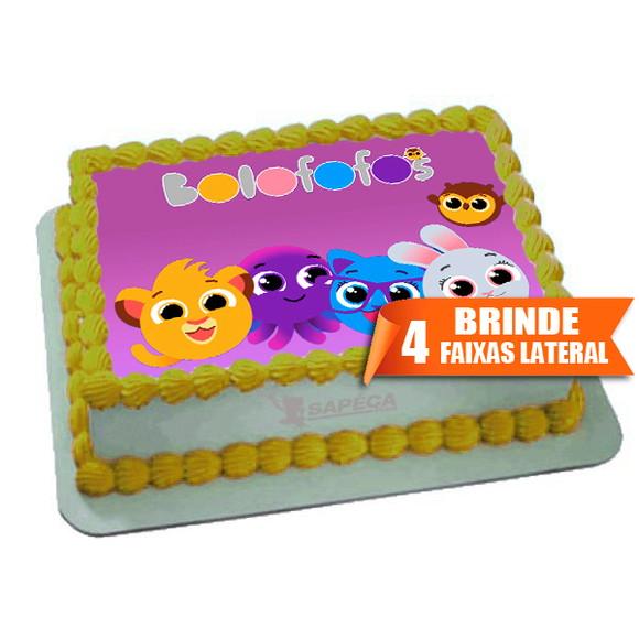 Papel arroz Bolofofos para Bolo + Brinde Faixas Laterais