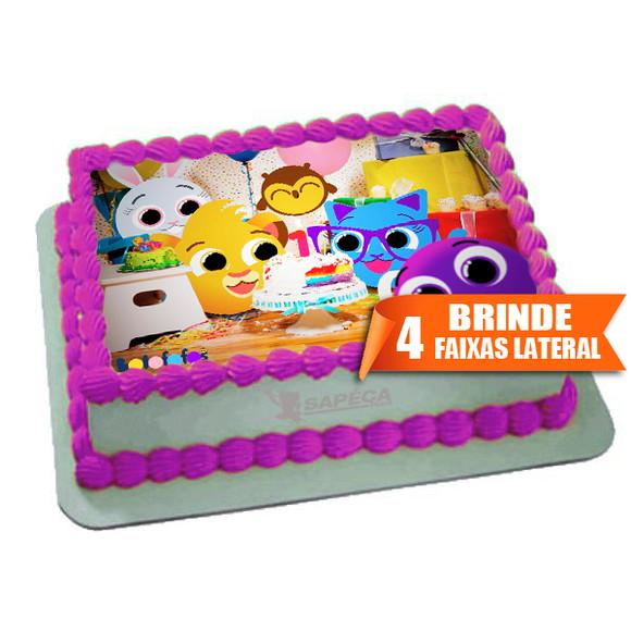 Papel arroz Bolofofos para Bolo + Brinde Faixas Laterais
