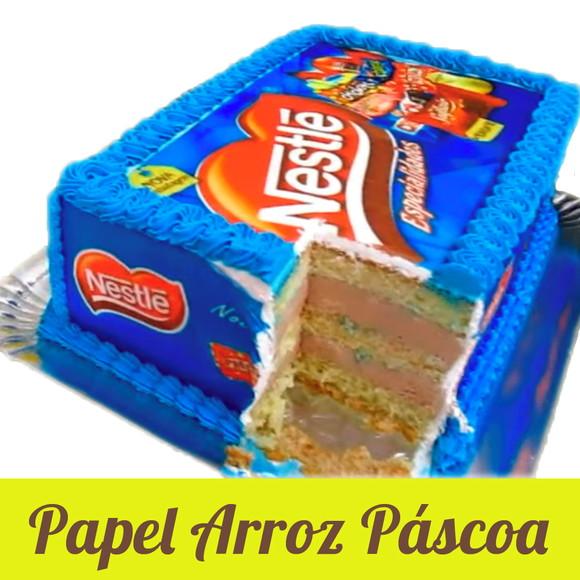 Papel arroz Caixa de Bombom com Faixas Lateral
