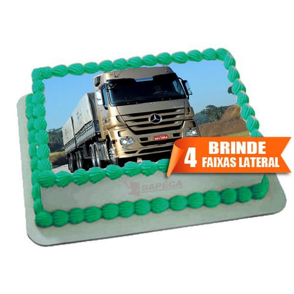 Papel arroz Caminhão Bitrem + Brinde Faixas Laterais