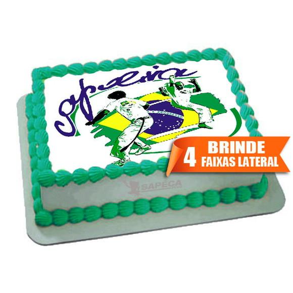 Papel arroz Capoeira Brasil + Brinde Faixas Laterais