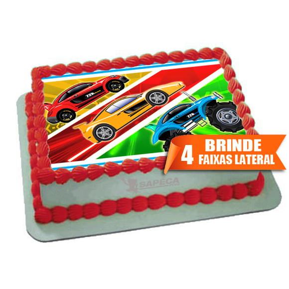Papel arroz Carros Infantil + Brinde Faixas Laterais