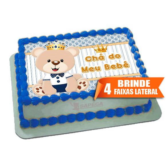 Papel arroz Chá de Bebê Ursinho + Brinde Faixas Laterais