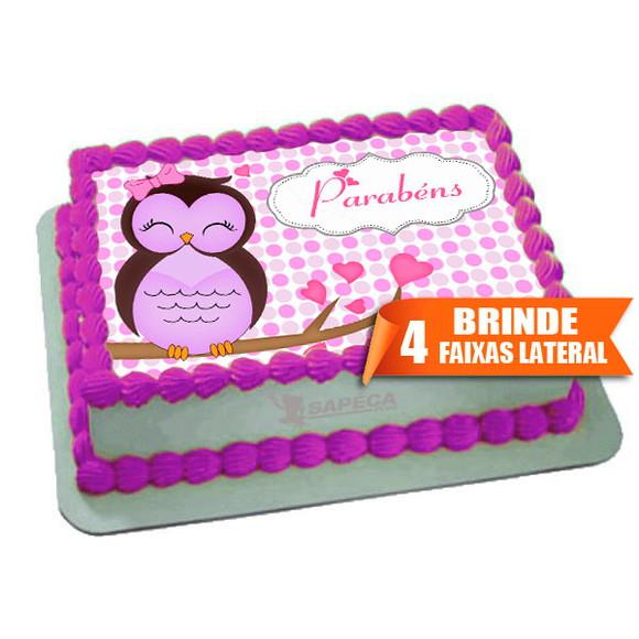 Papel arroz Corujinha + Brinde Faixas Laterais