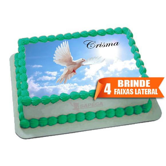 Papel arroz Crisma Religioso + Brinde Faixas Laterais
