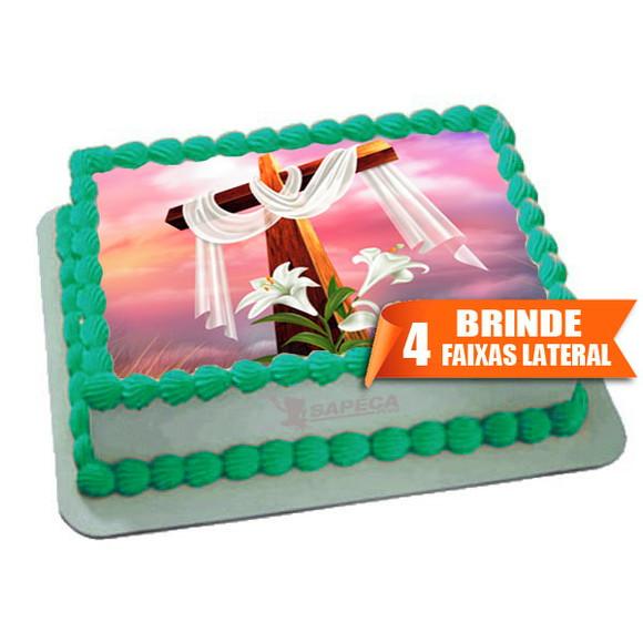 Papel arroz Cruz Crisma + Brinde Faixas Laterais